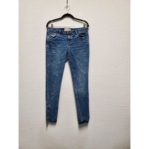 Inked and Faded Slim Fit Women's Size 10 Blue Jeggings Jeans Zipper Bottom of Je